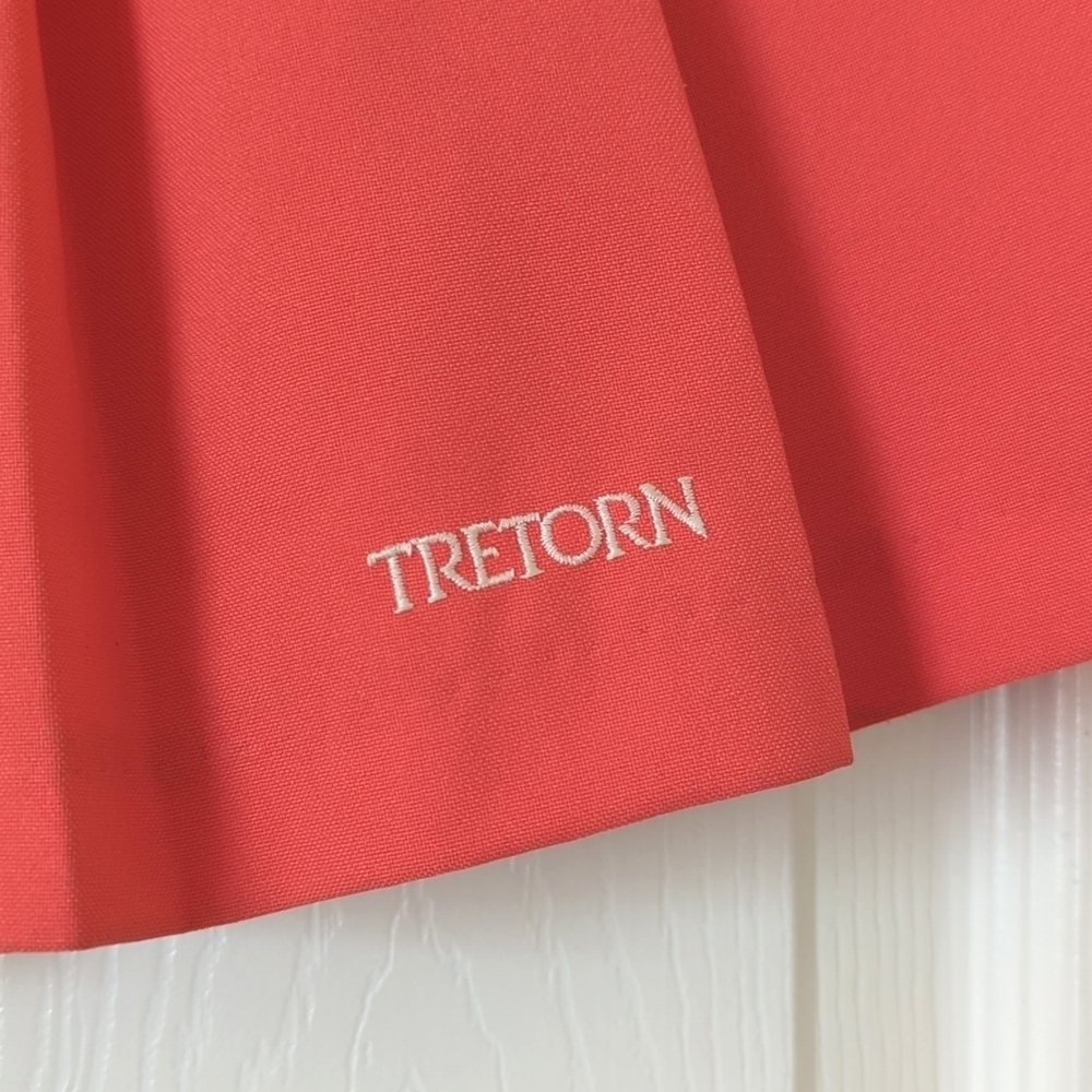 Tretorn 80's Vintage Classic Pleated High Waisted Mini Tennis Skirt Hot Coral 8 - Picture 4 of 10